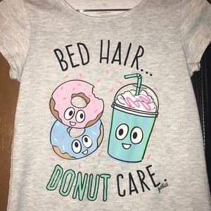 BED HAIR DONUT CARE girl’s tee